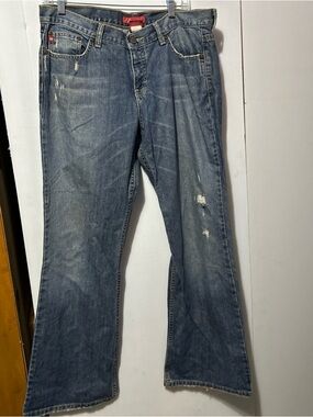 Aeropostale Distressed Blue Flare Jeans